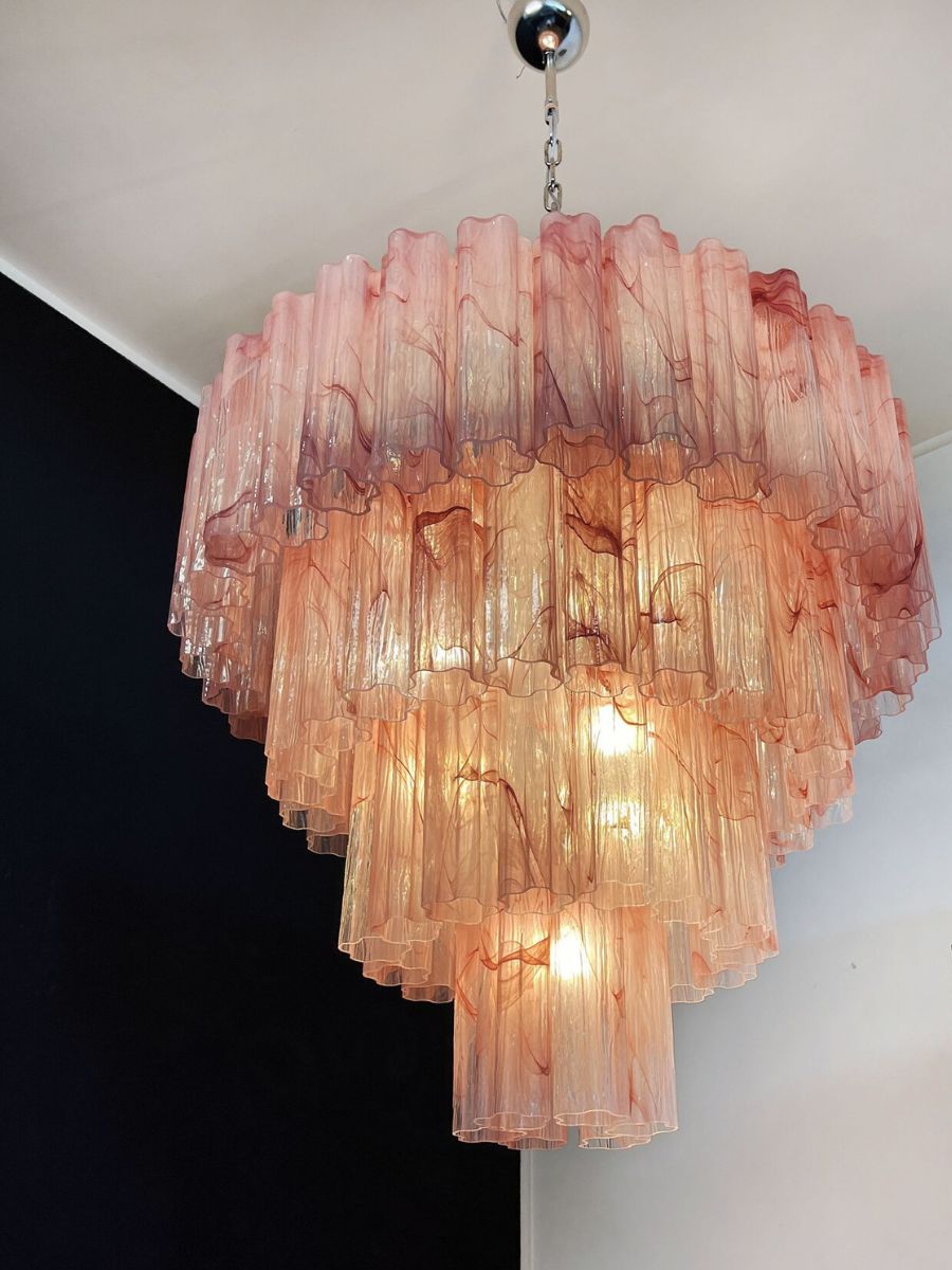 Pink Alabaster Forma 78 Chandelier