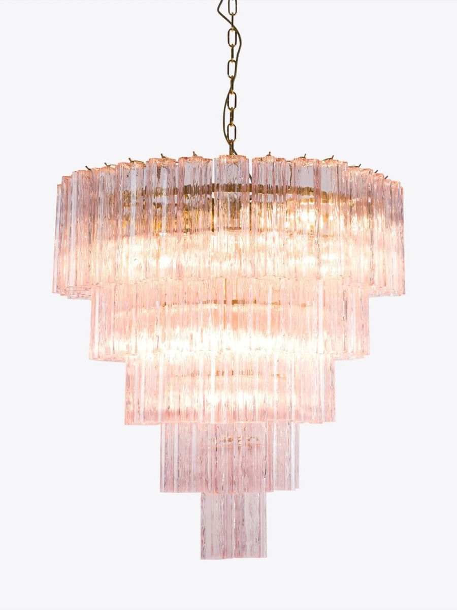 Forma 5-Layer Blush Glass Chandelier