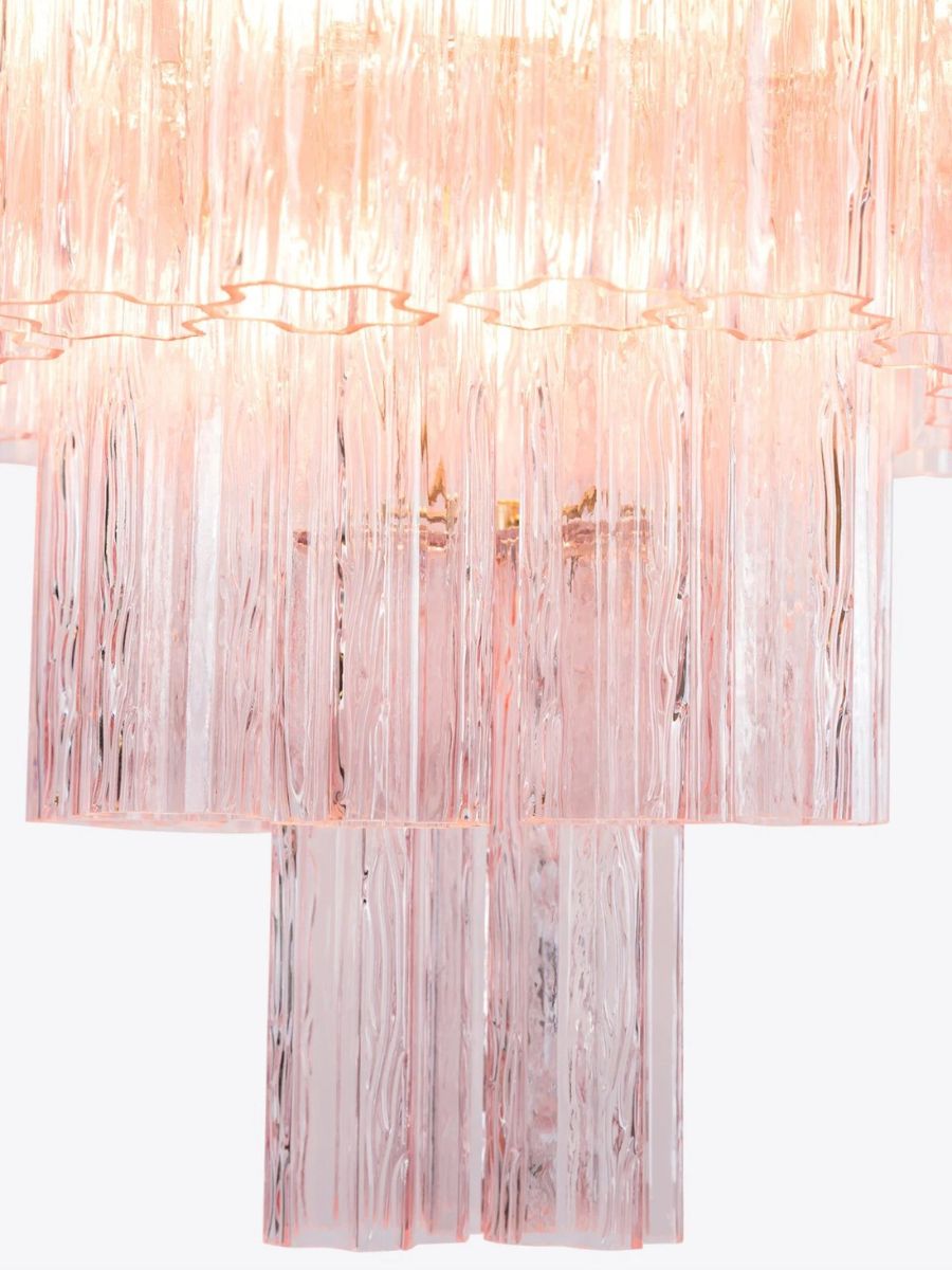 Forma 5-Layer Blush Glass Chandelier