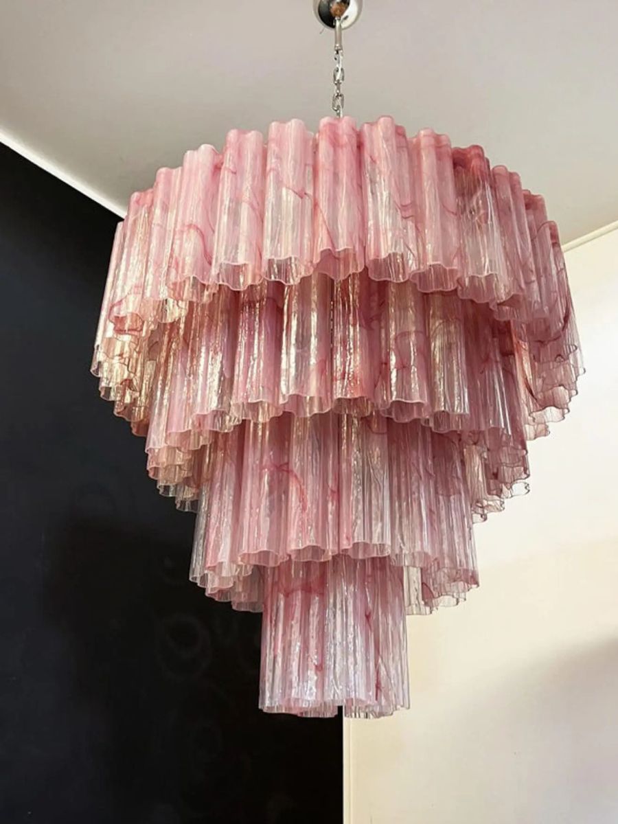 Pink Alabaster Forma 78 Chandelier