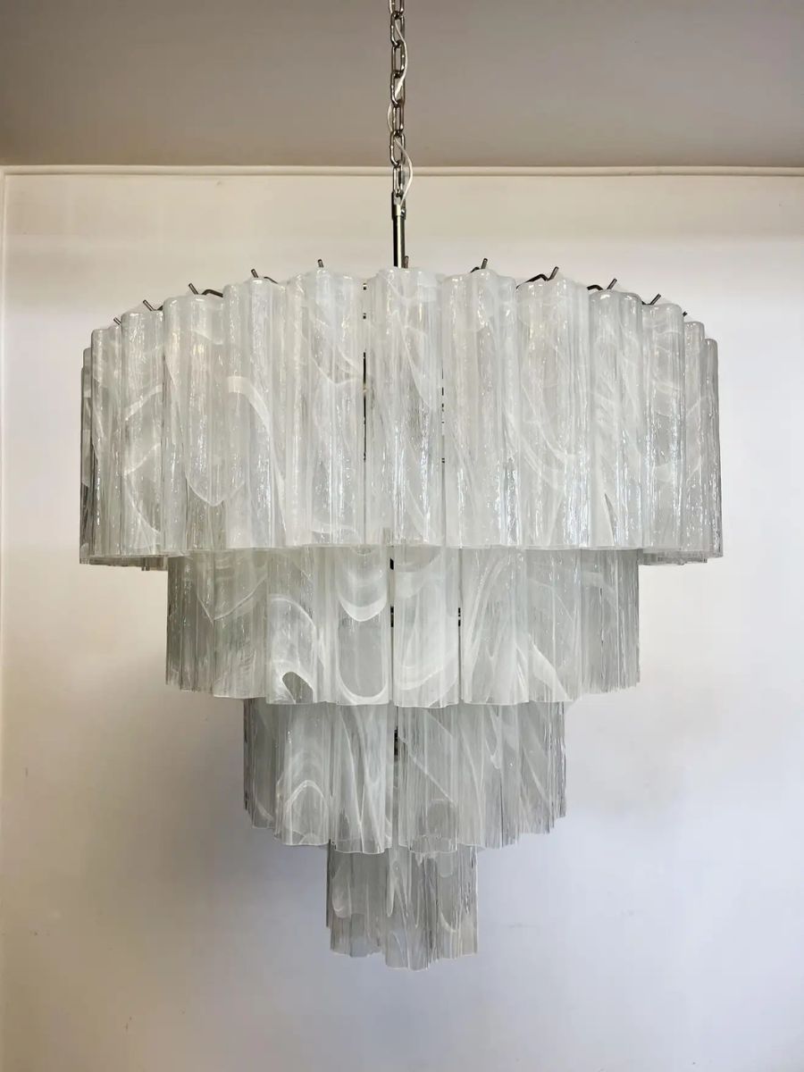 White Alabaster Forma 78 Chandelier