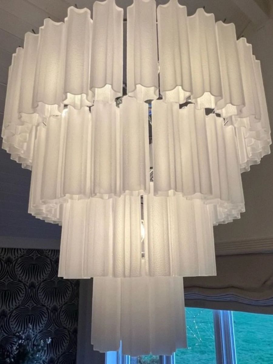 White Forma 78 Chandelier