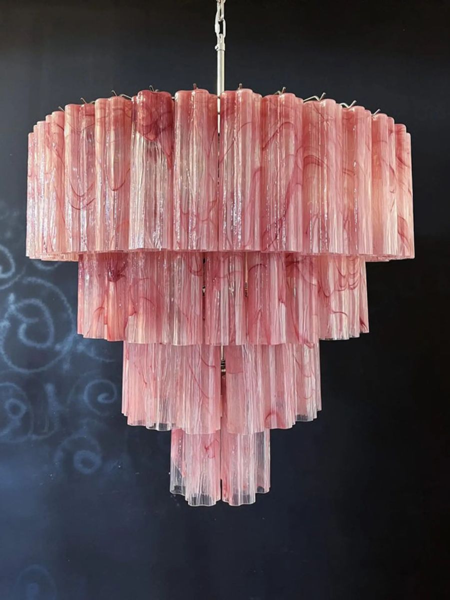 Pink Alabaster Forma 78 Chandelier