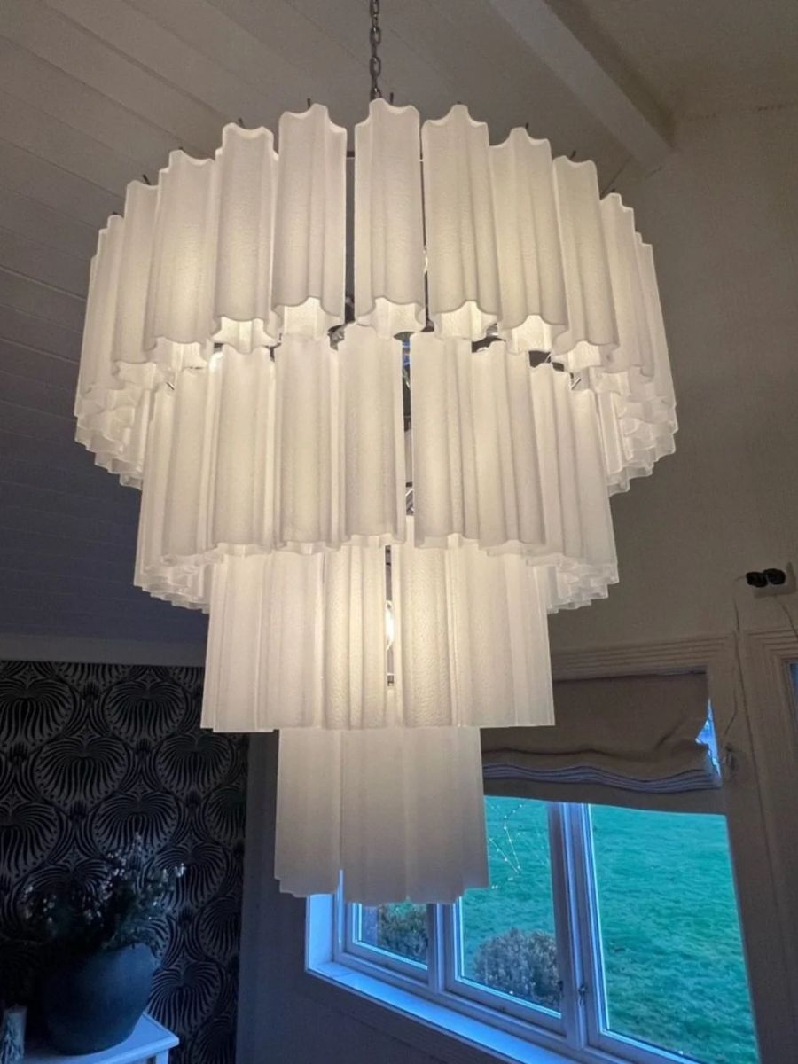 White Forma 78 Chandelier