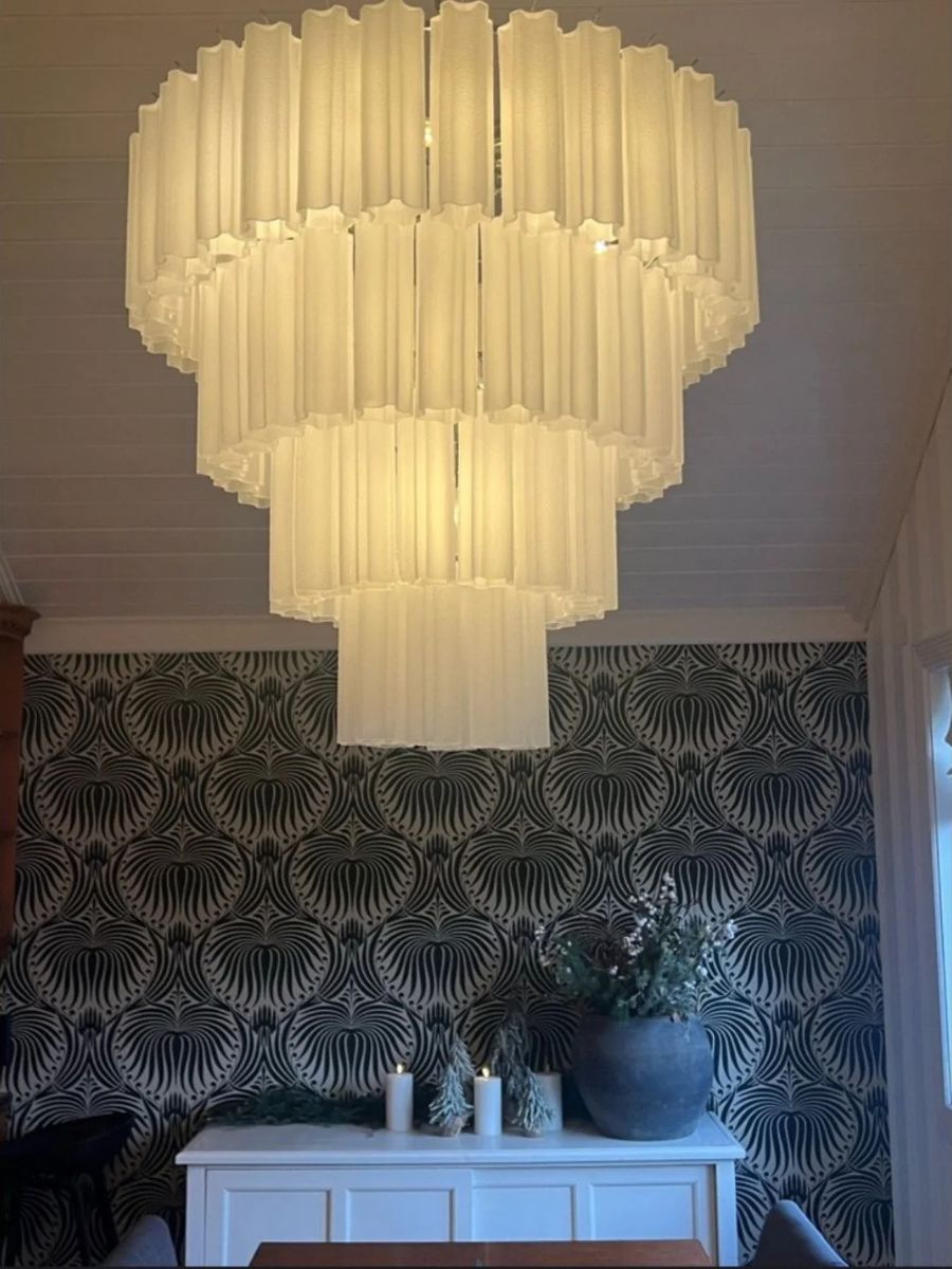 White Forma 78 Chandelier