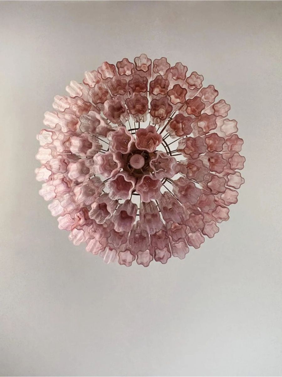 Pink Alabaster Forma 78 Chandelier
