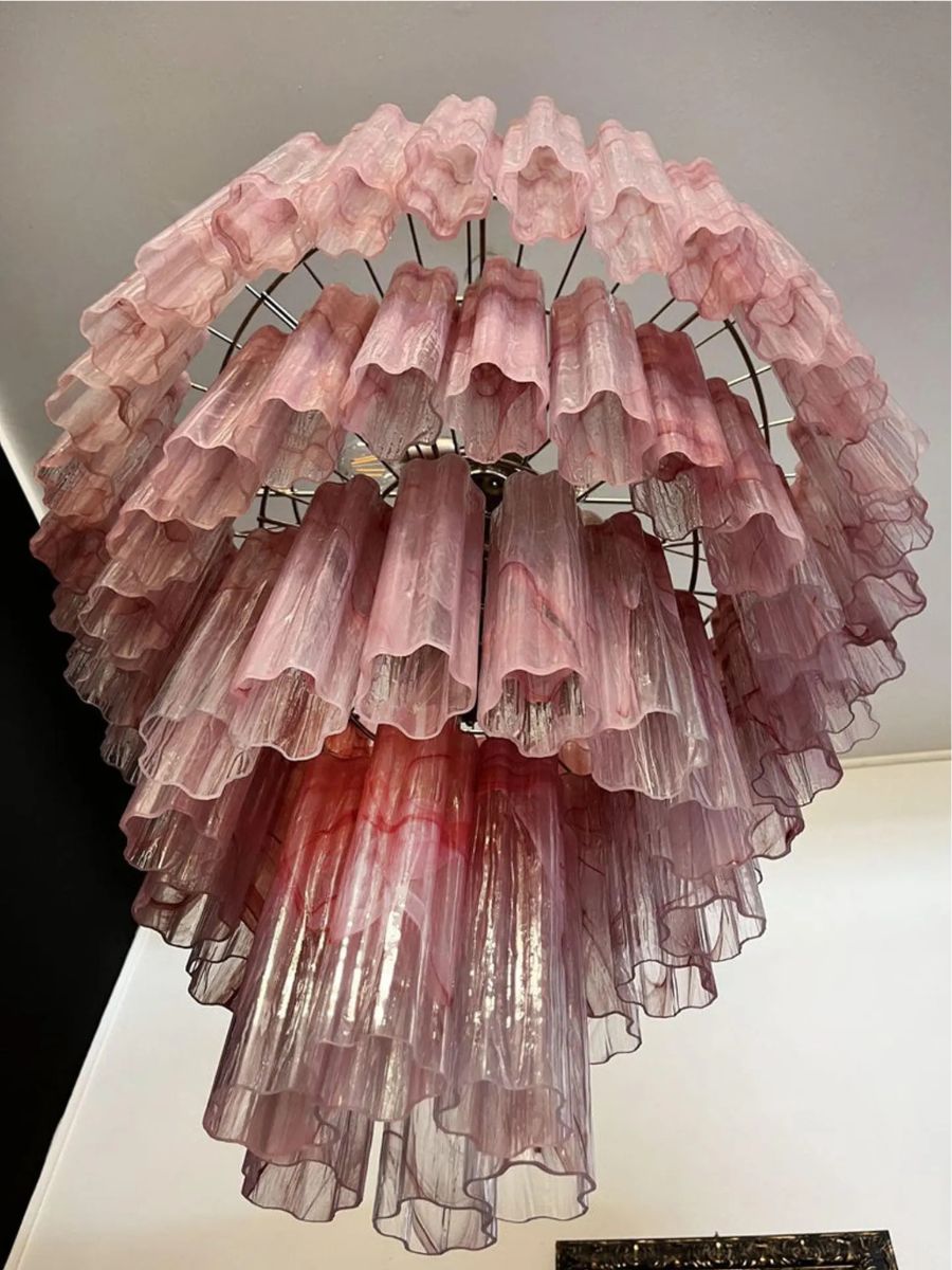 Pink Alabaster Forma 78 Chandelier