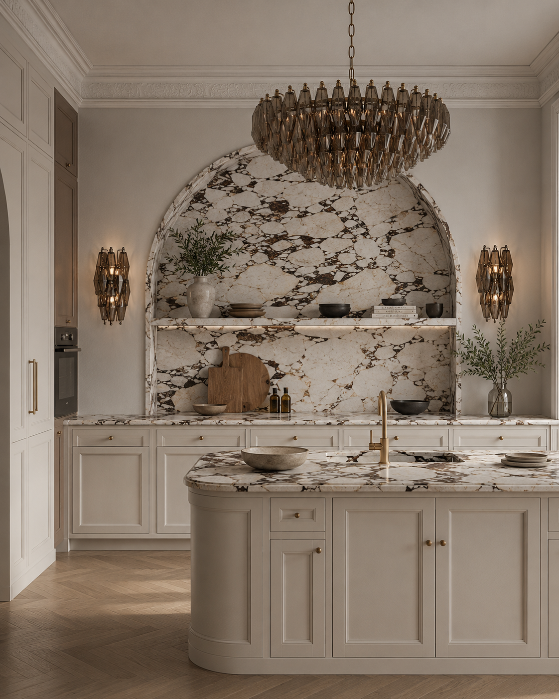 Fiorella Fume Grande Chandelier