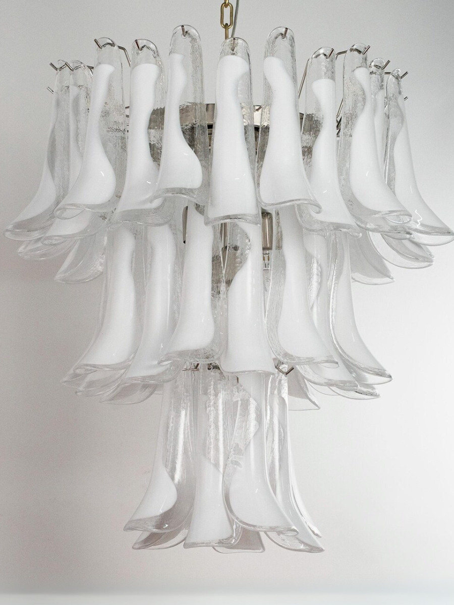 Murano Petali Bianca Chandelier Ø75