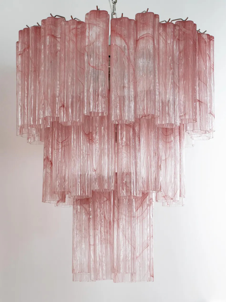 Murano Pink Alabaster Tronchi Chandelier Ø65