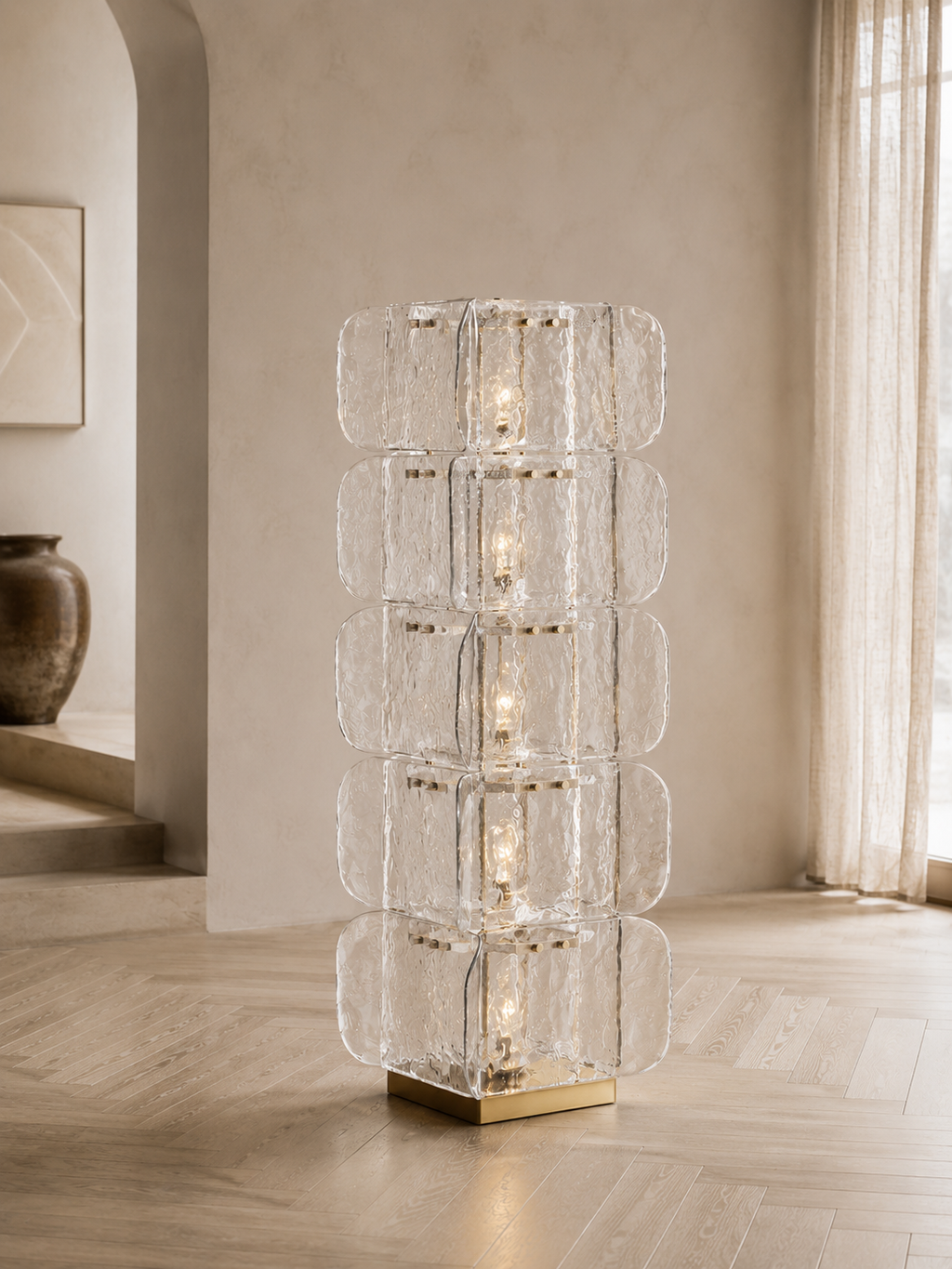 Noomi Clear Arco Floor Lamp
