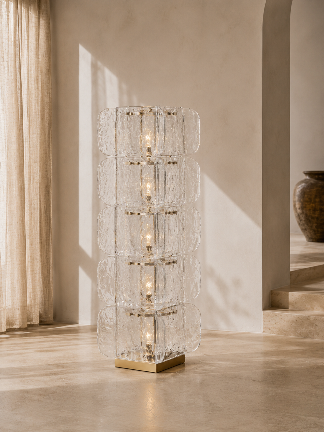 Noomi Clear Arco Floor Lamp