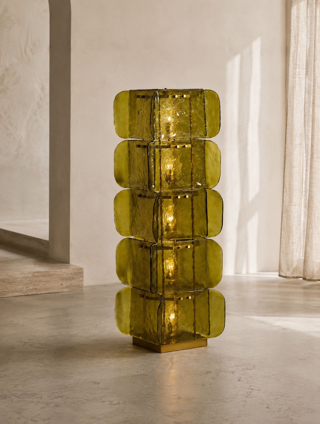 Noomi Olive Arco Floor Lamp
