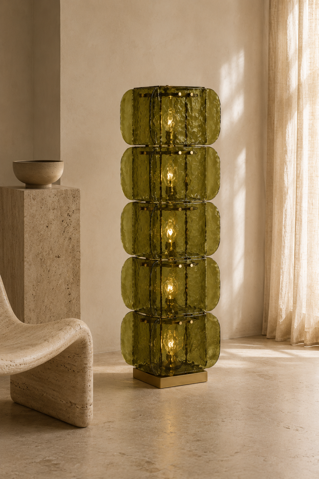Noomi Olive Arco Floor Lamp
