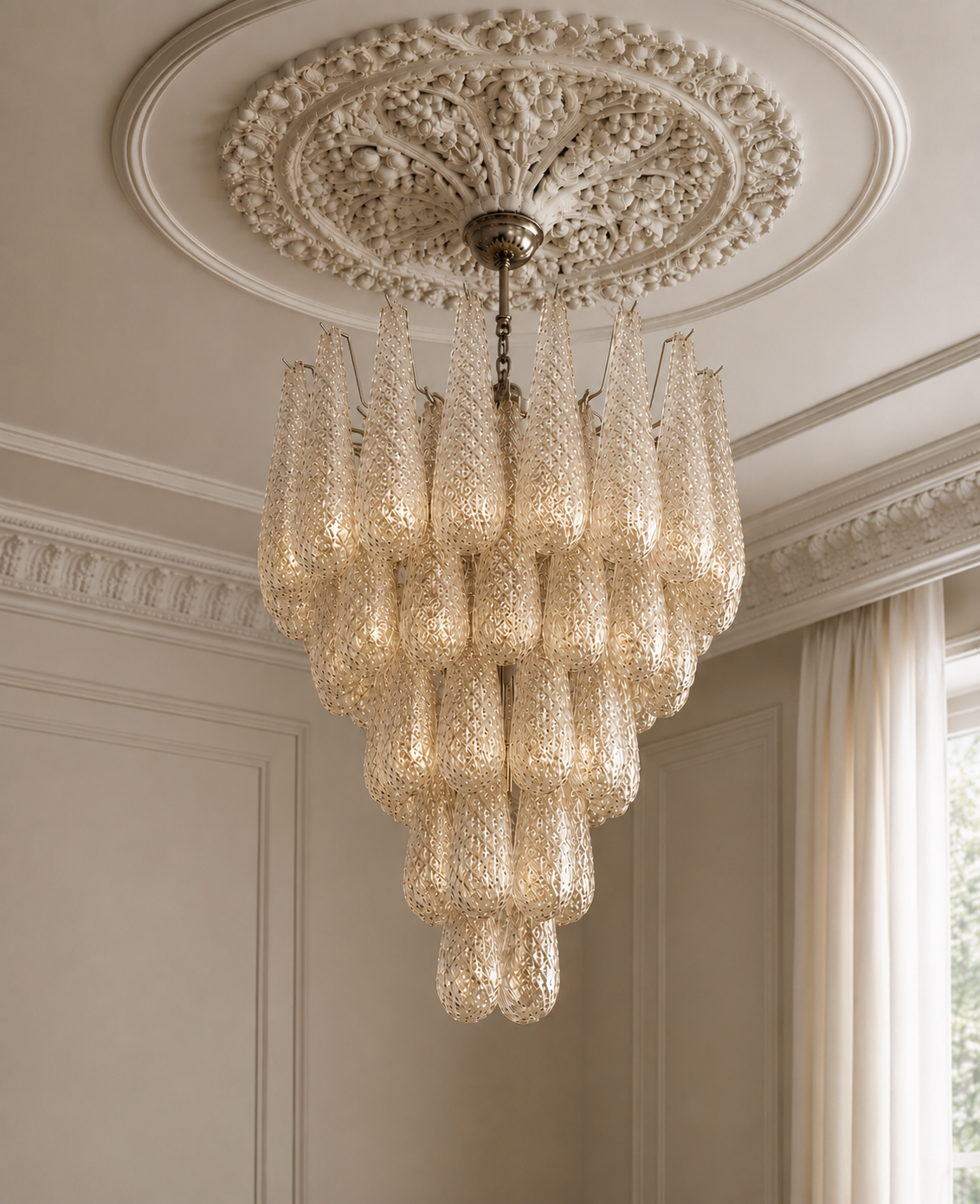 Drop 52 Champagne Chandelier