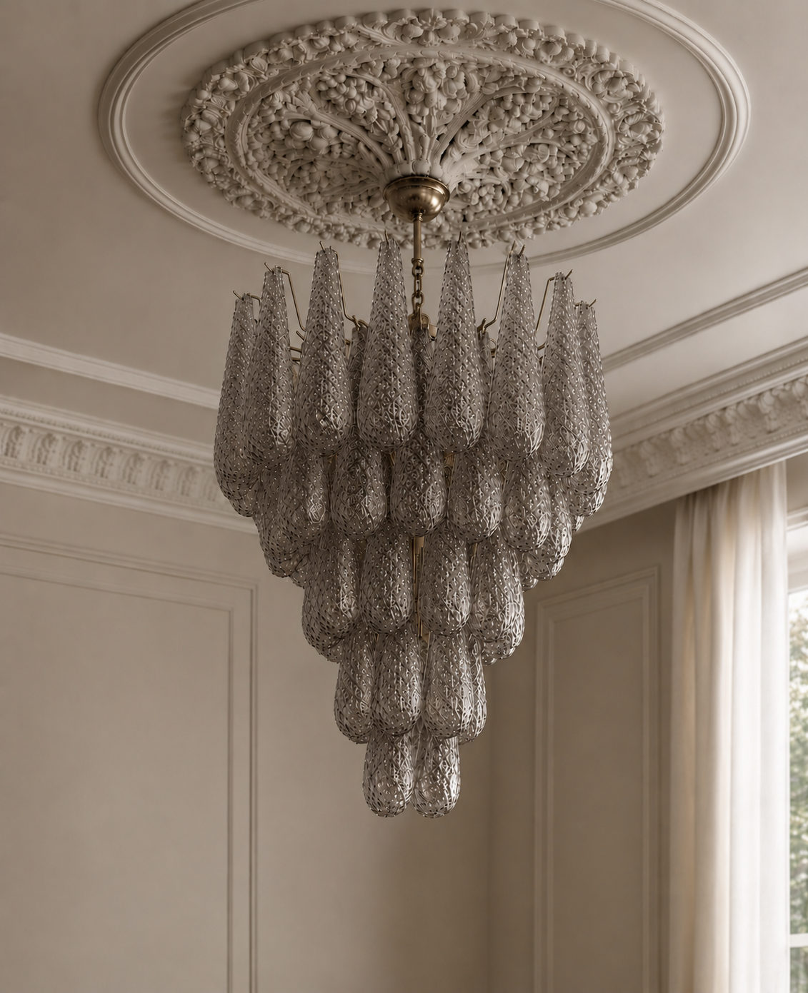 Drop 52 Smoke Chandelier
