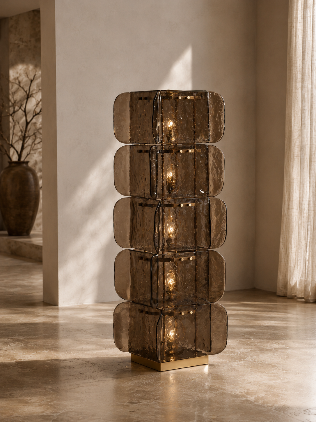 Noomi Smoke Arco Floor Lamp