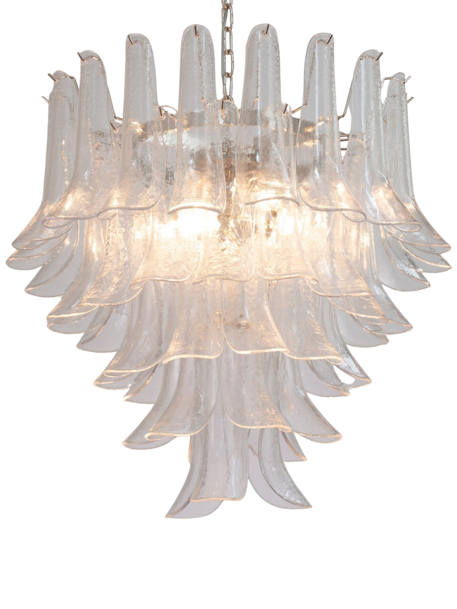 Murano Clear Petali Chandelier Ø75