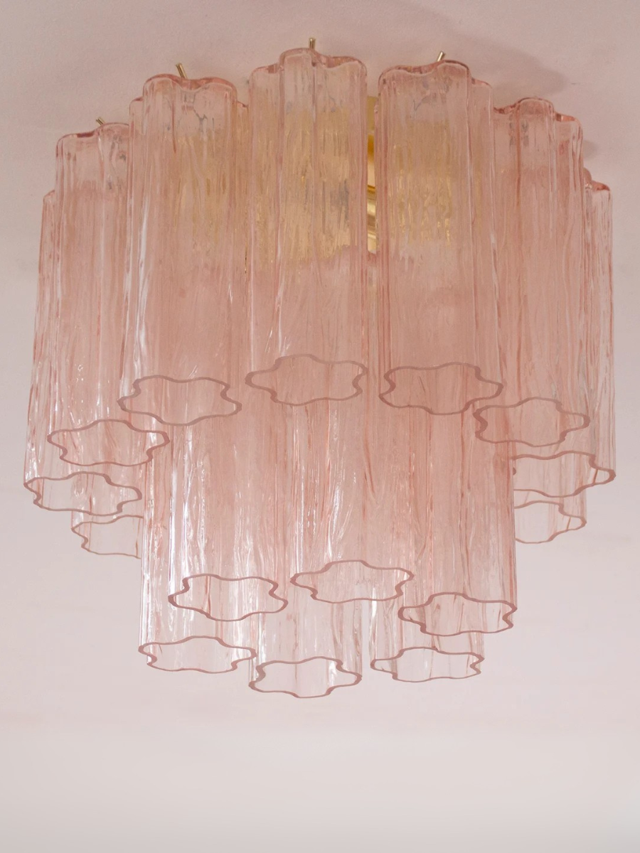Murano Light Pink Tronchi Ceiling Lamp