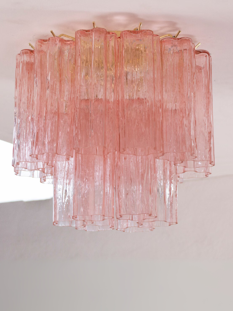 Murano Pink Tronchi Ceiling Lamp