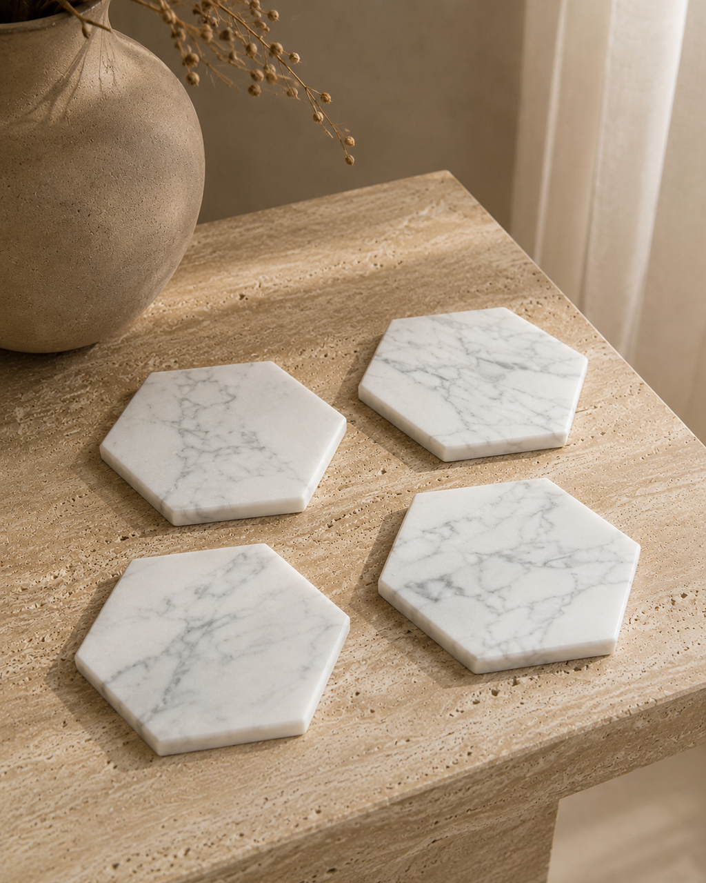 Amarante Hexagon Coasters
