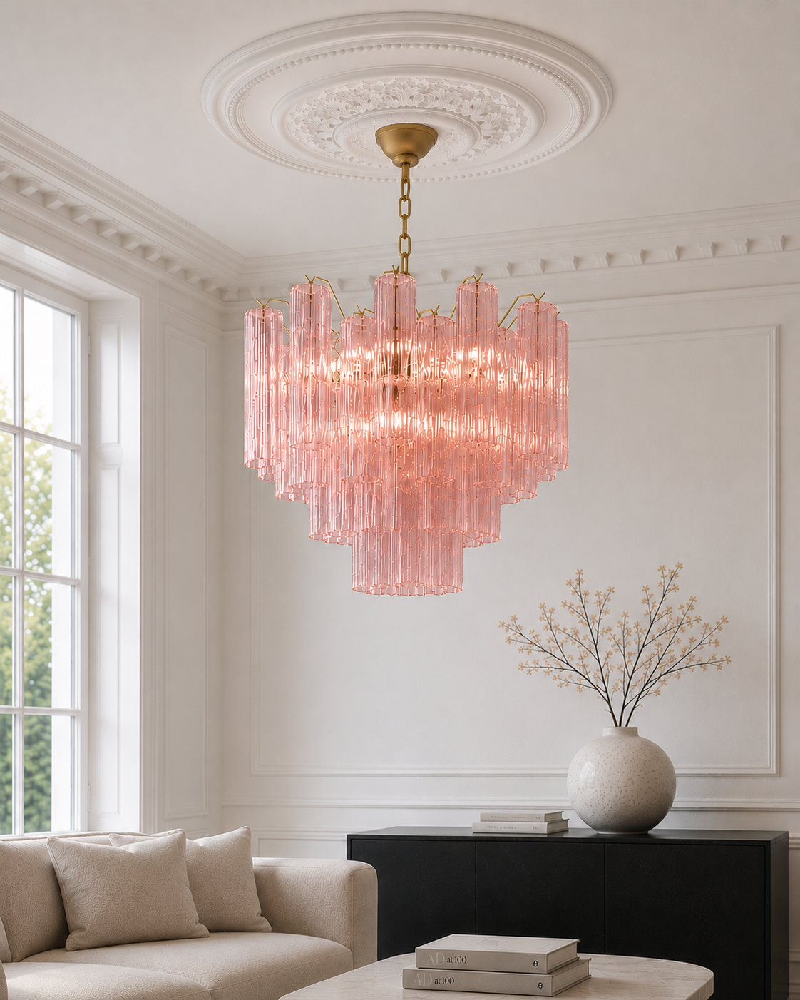 Blush Forma 36 Chandelier