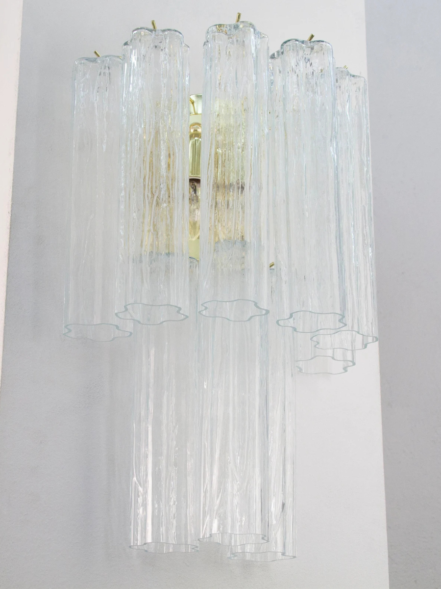 Murano Clear Tronchi Wall Sconces – Set of 2