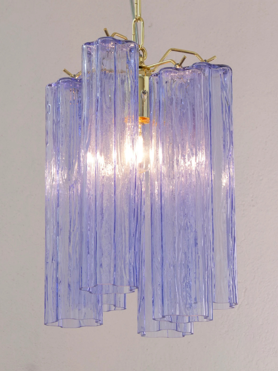 Murano Indaco Tronchi Chandelier Ø24 – 6 Tubes