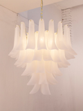 Murano Petali Chandelier Ø70 – Frosted White