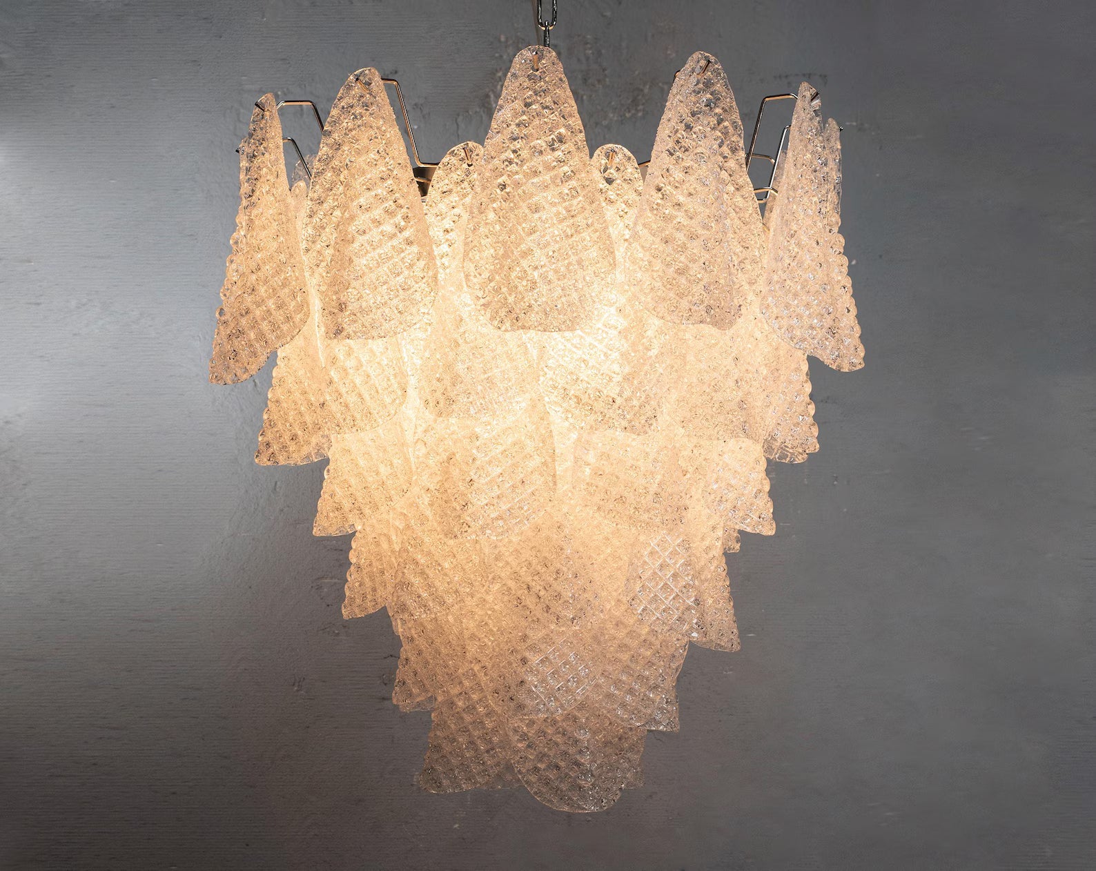 Murano Clear Drop Chandelier Ø70