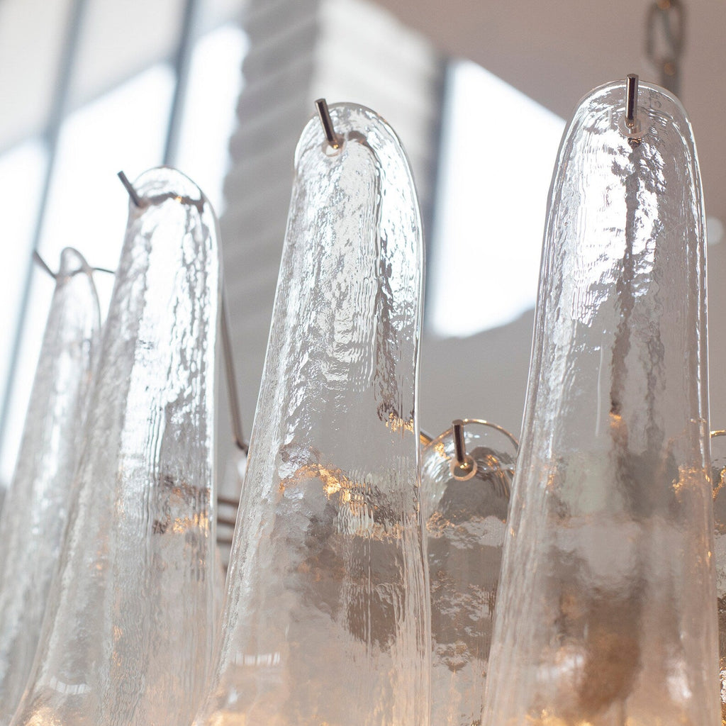 Murano Clear Petali lysekrone Ø75