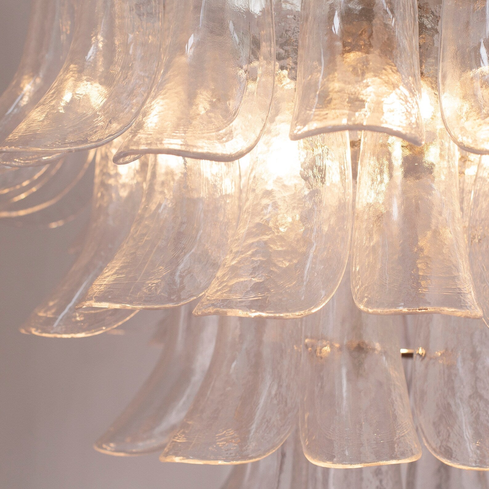 Murano Clear Petali lysekrone Ø75