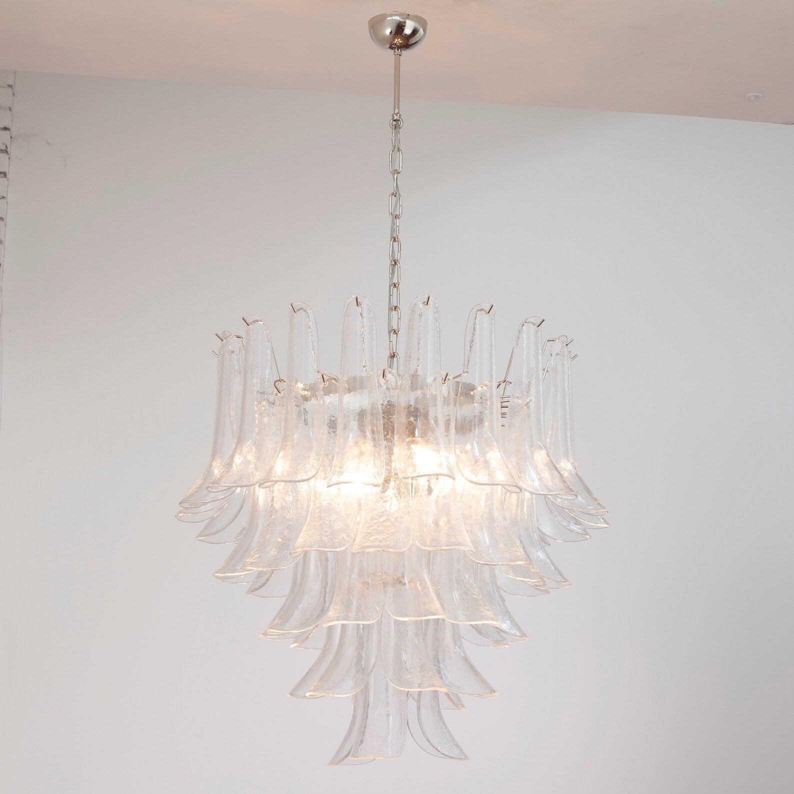 Murano Clear Petali lysekrone Ø75