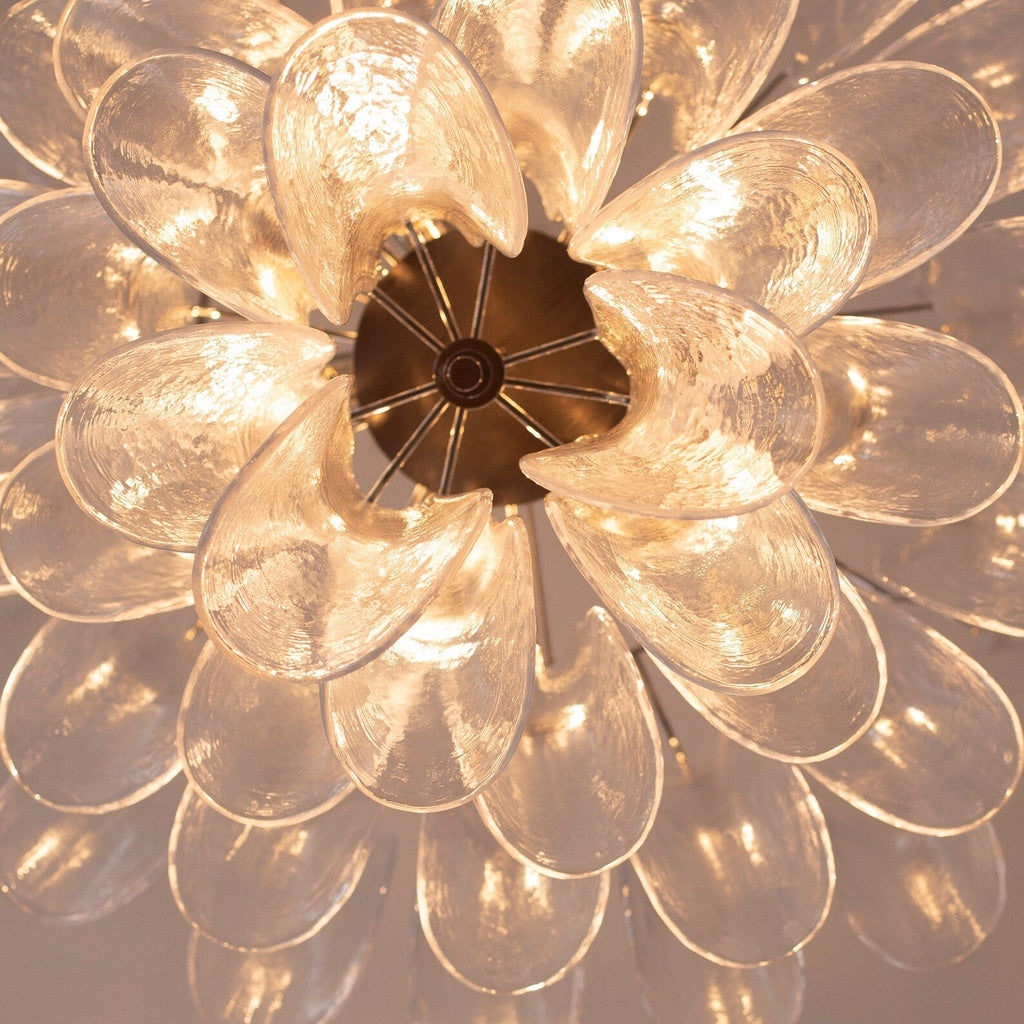 Murano Clear Petali lysekrone Ø75