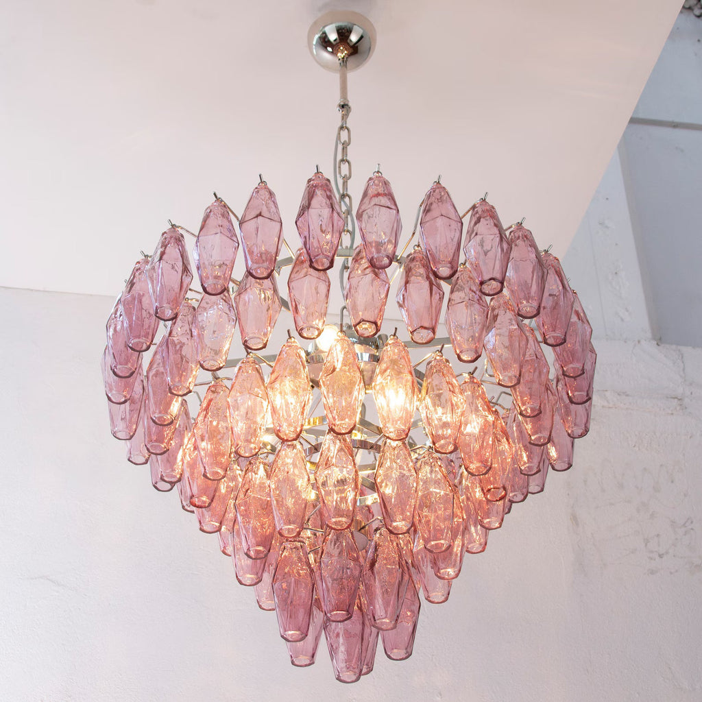 Murano Poliedri Chandelier Ø75 – Amethyst