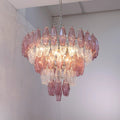 Murano Poliedri Chandelier Ø75 – Amethyst &amp; Clear