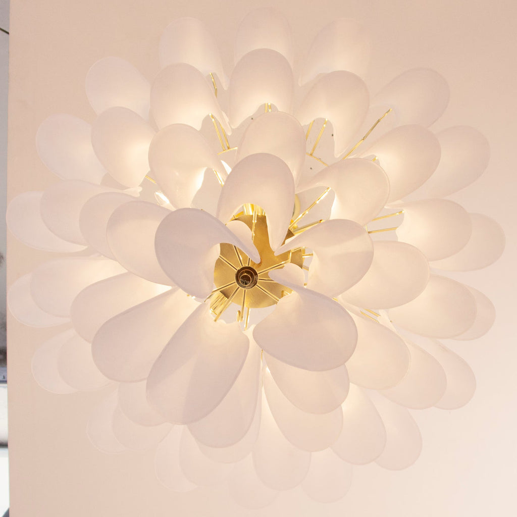 Murano Petali Chandelier Ø70 – Frosted White