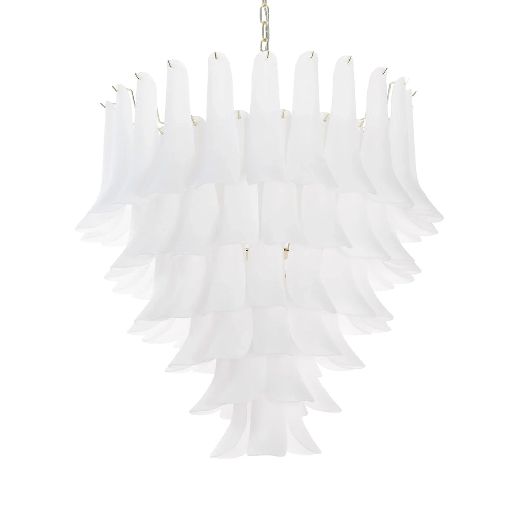 Murano Petali Chandelier Ø80 – Frosted White