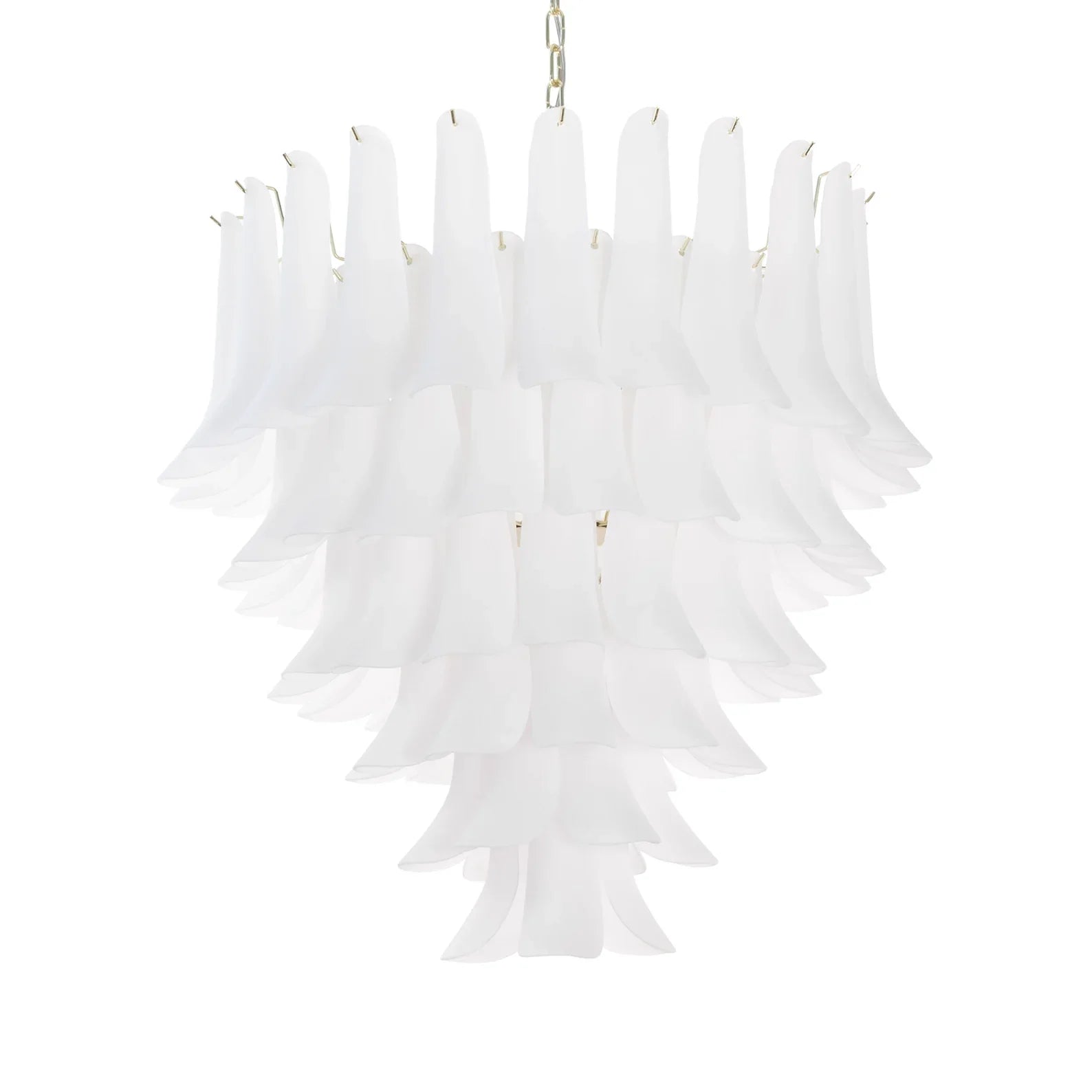 Murano Petali Chandelier Ø80 – Frosted White