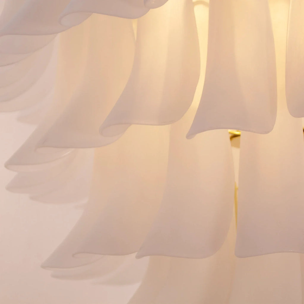 Murano Petali Chandelier Ø80 – Frosted White