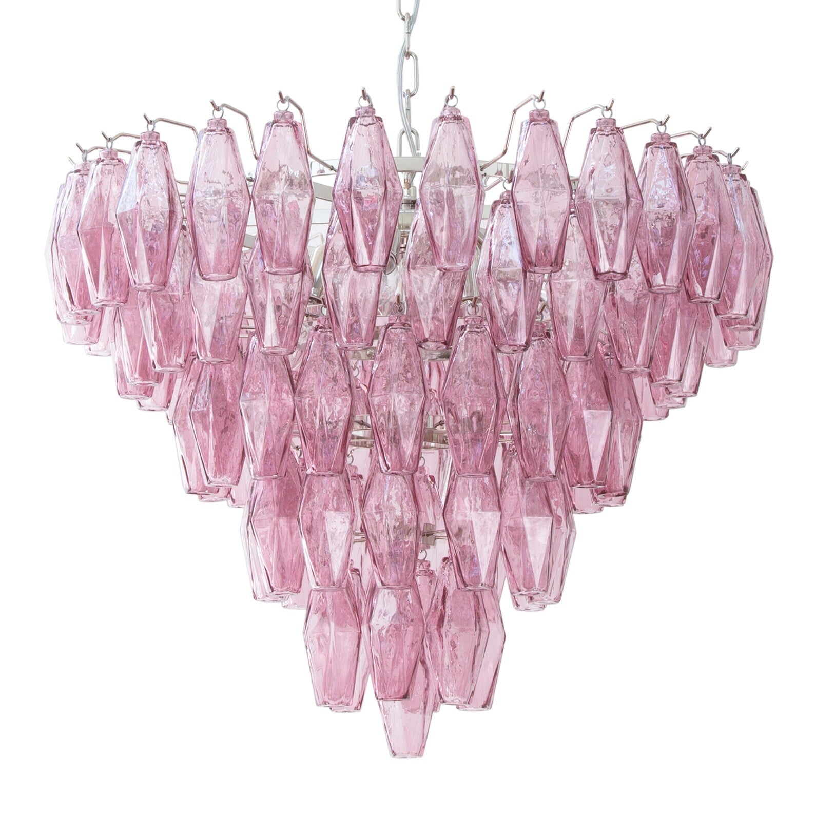 Murano Poliedri Chandelier Ø75 – Amethyst