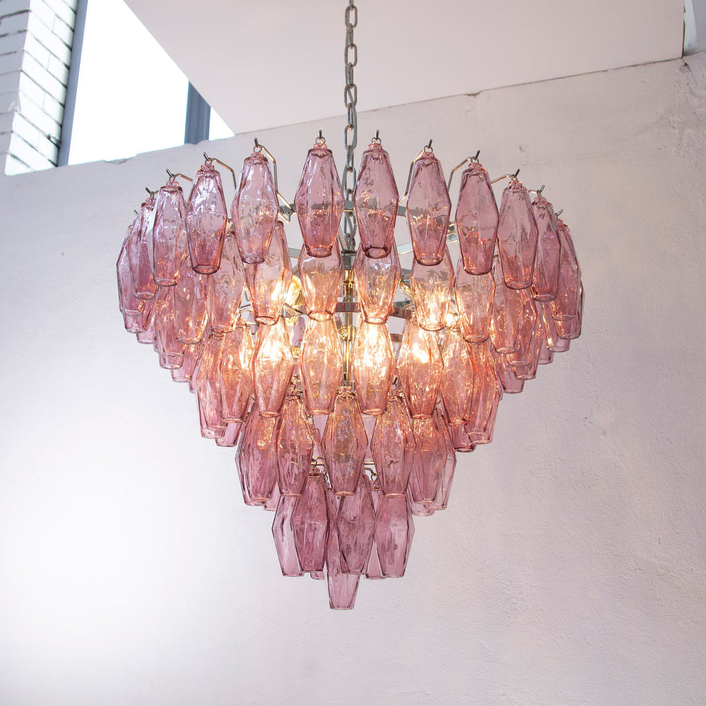 Murano Poliedri Chandelier Ø75 – Amethyst