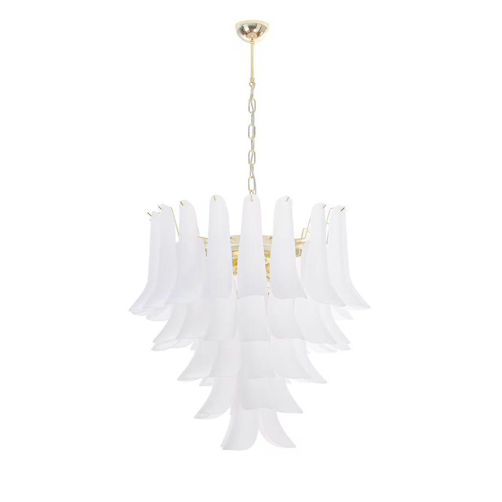 Murano Petali Chandelier Ø70 – Frosted White