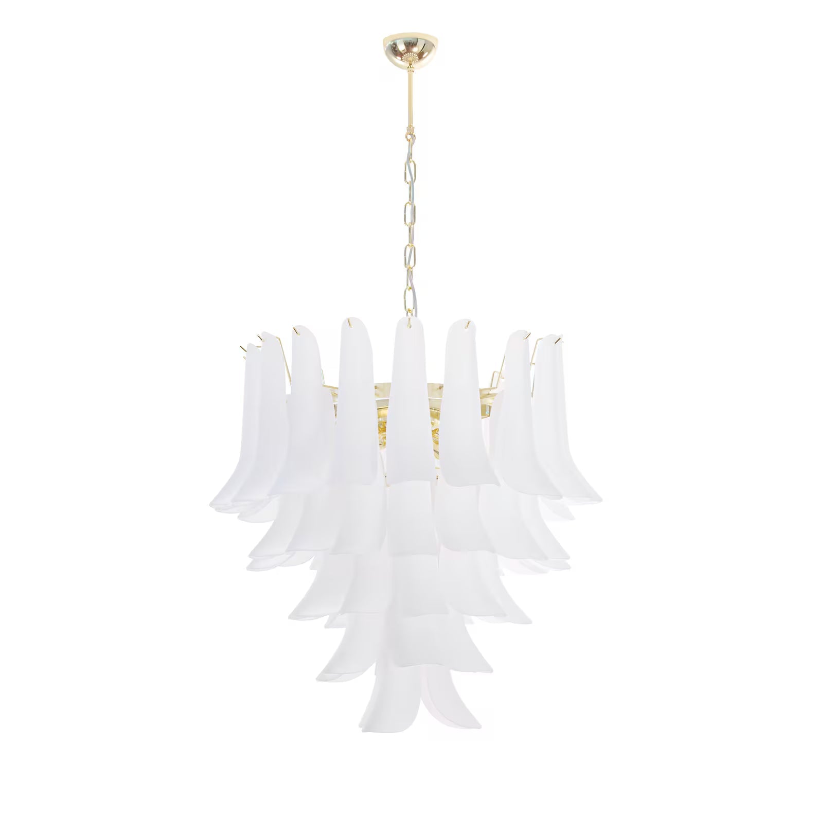 Murano Petali Chandelier Ø70 – Frosted White