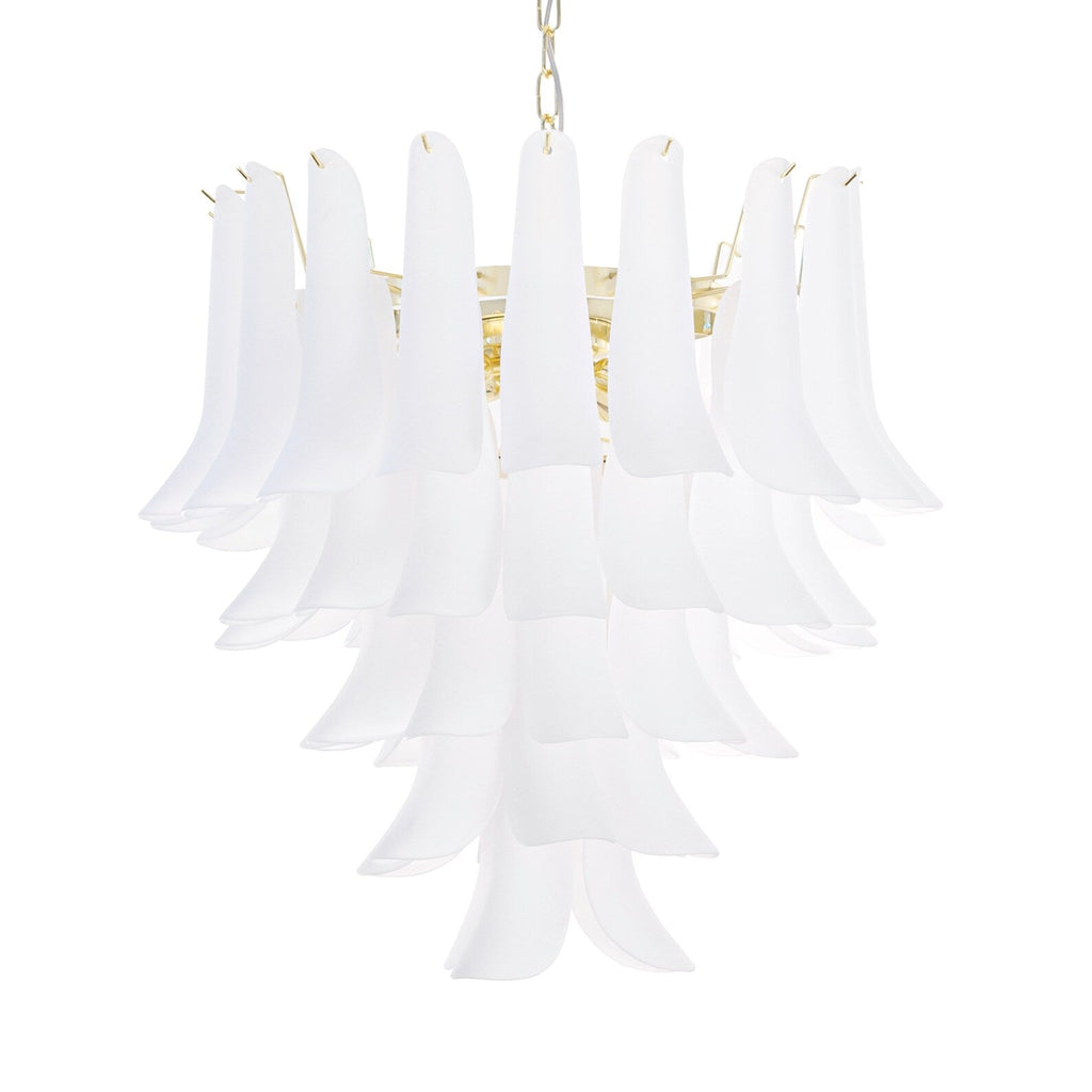 Murano Petali Chandelier Ø70 – Frosted White