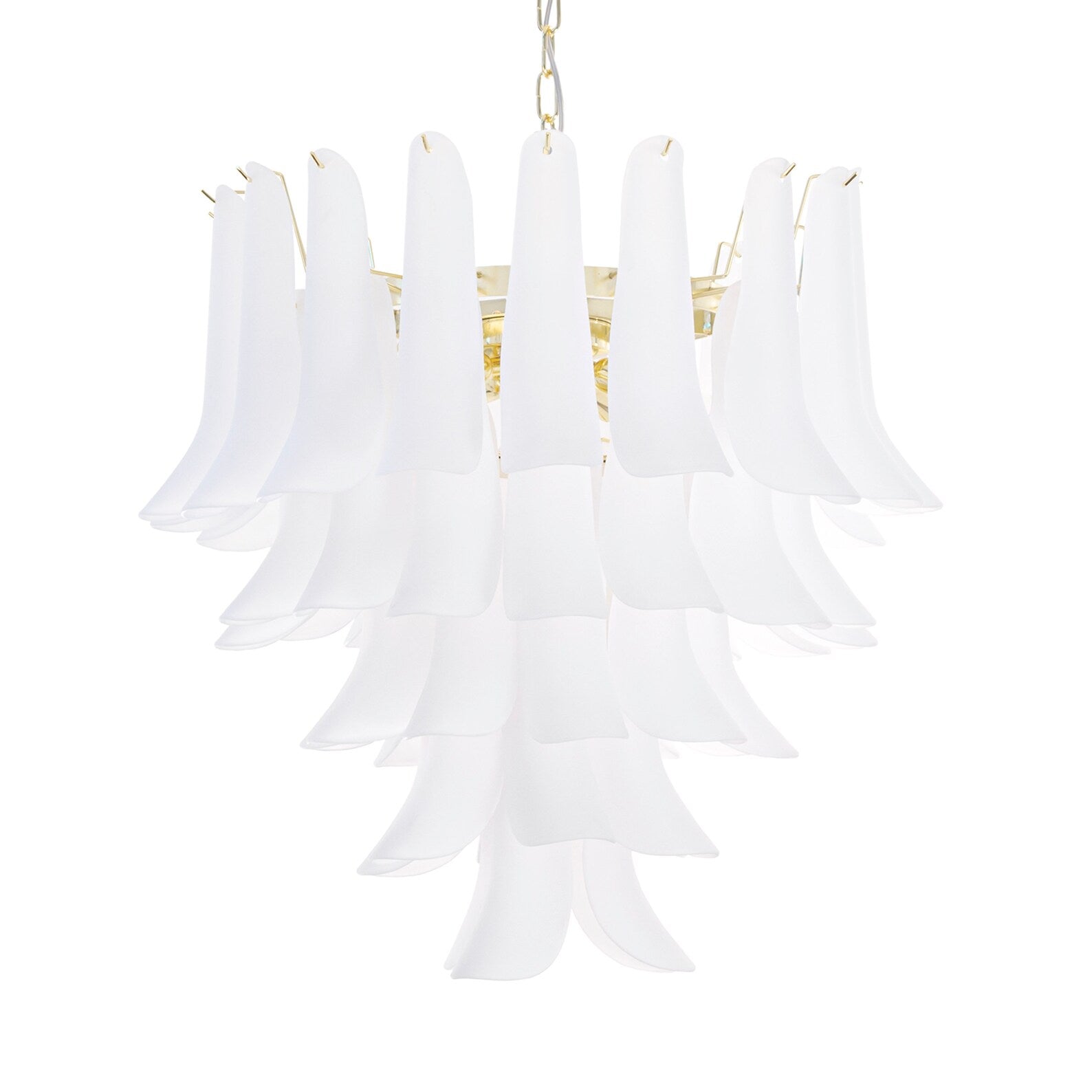 Murano Petali Chandelier Ø70 – Frosted White