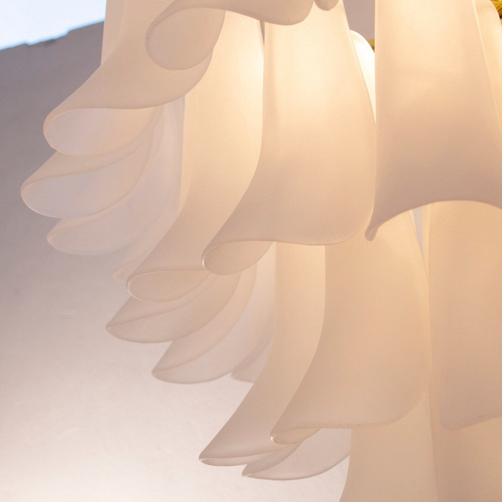 Murano Petali Chandelier Ø70 – Frosted White