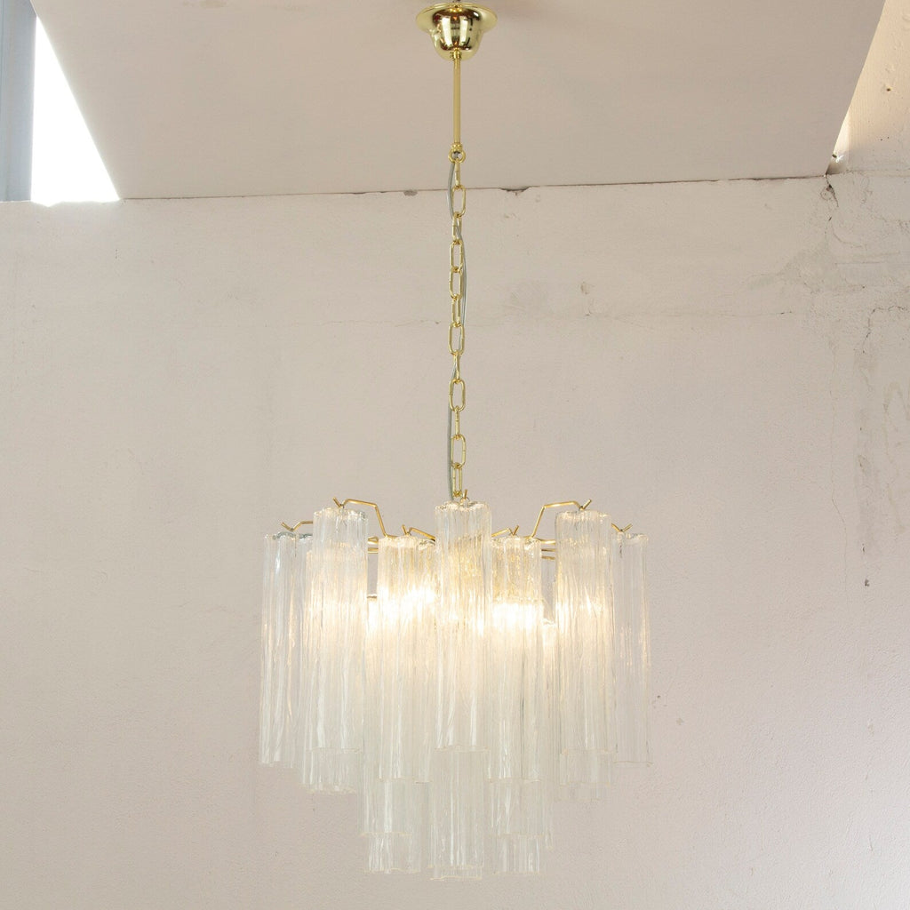 Murano Clear Tronchi Chandelier Ø53 - 24 Tubes