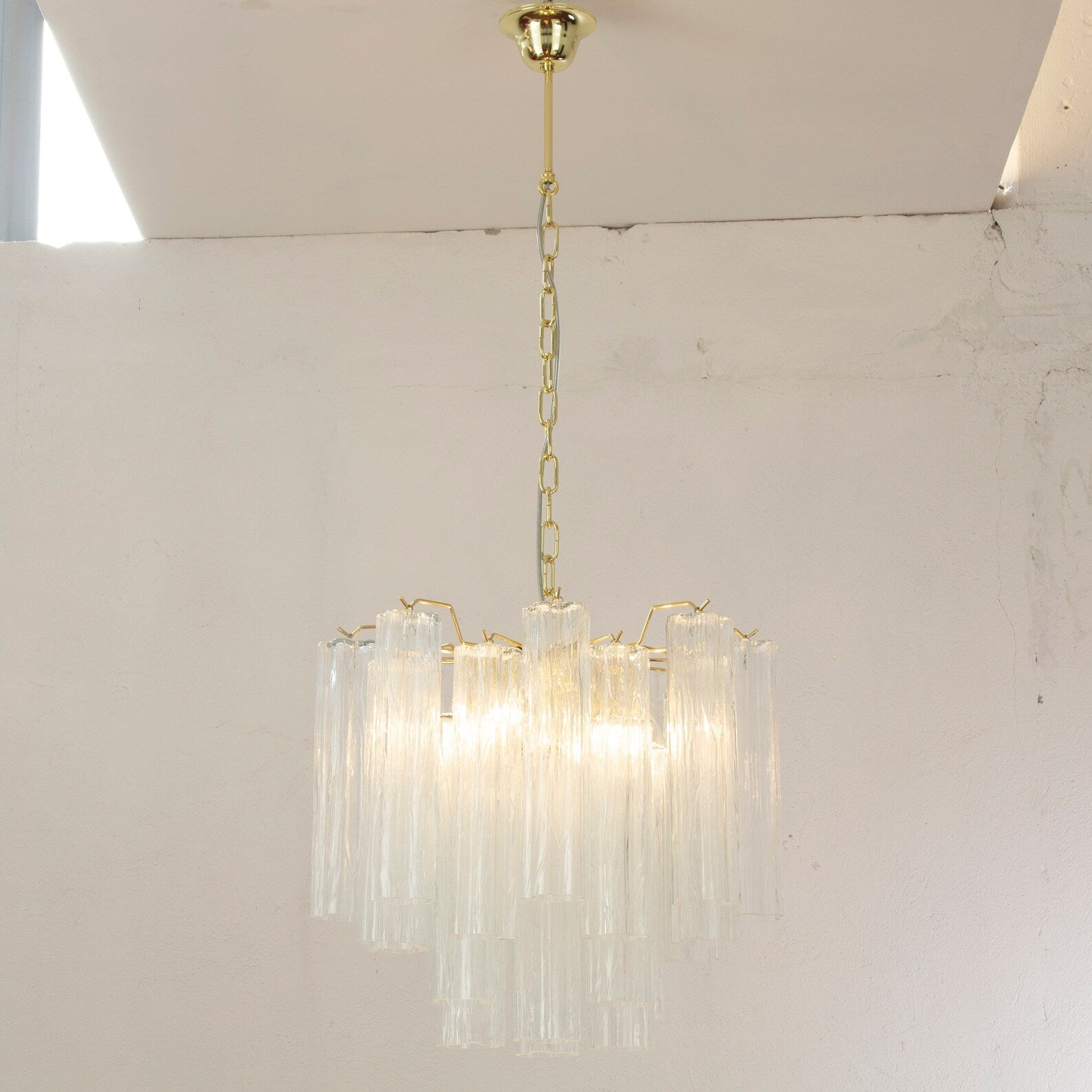 Murano Clear Tronchi Chandelier Ø53 - 24 Tubes