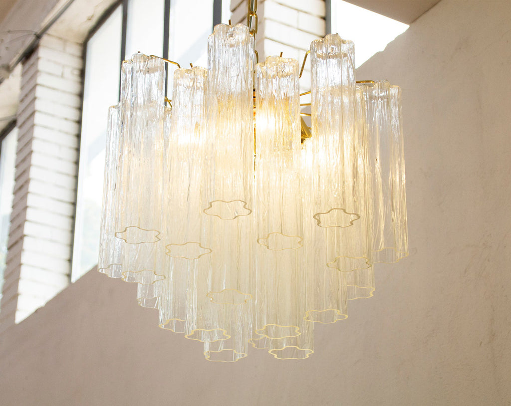 Murano Clear Tronchi Chandelier Ø53 - 24 Tubes